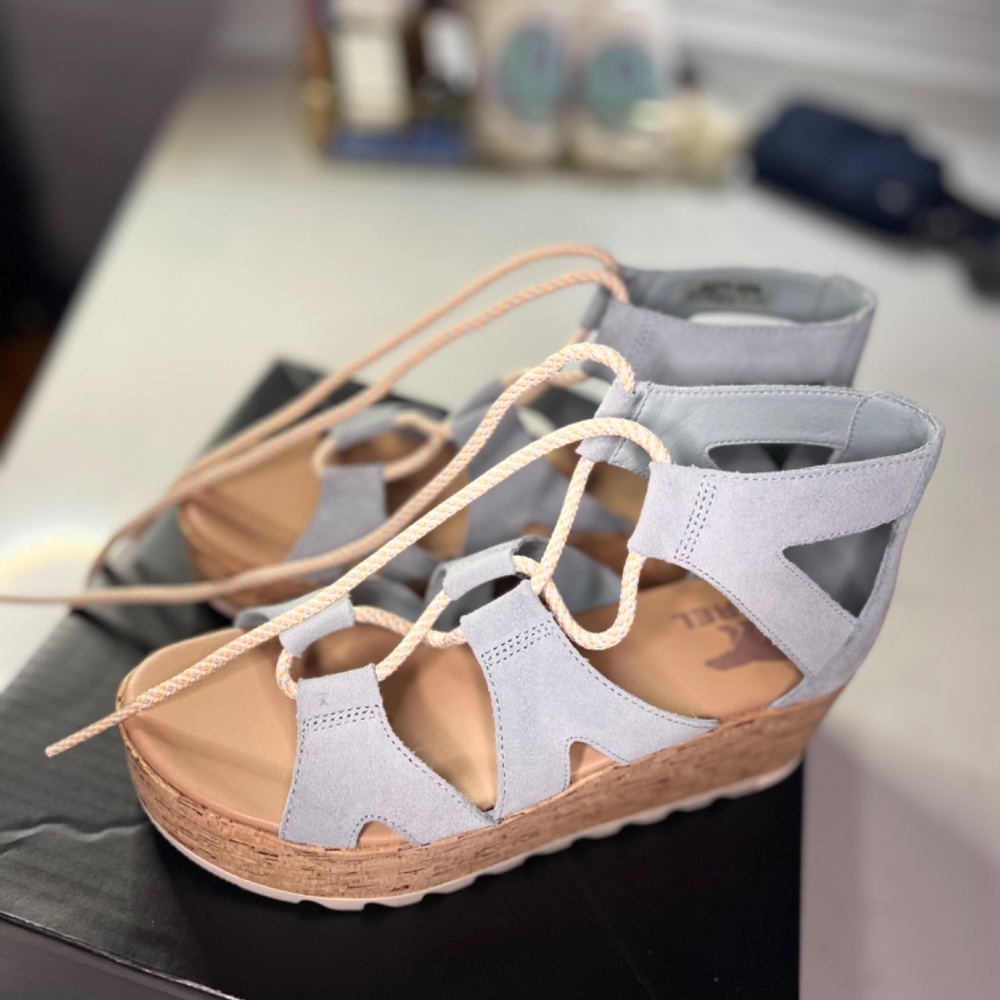 Sorel Cameron Lace-Up Suede Ghillie Gladiator Sandals - Picture 7 of 13